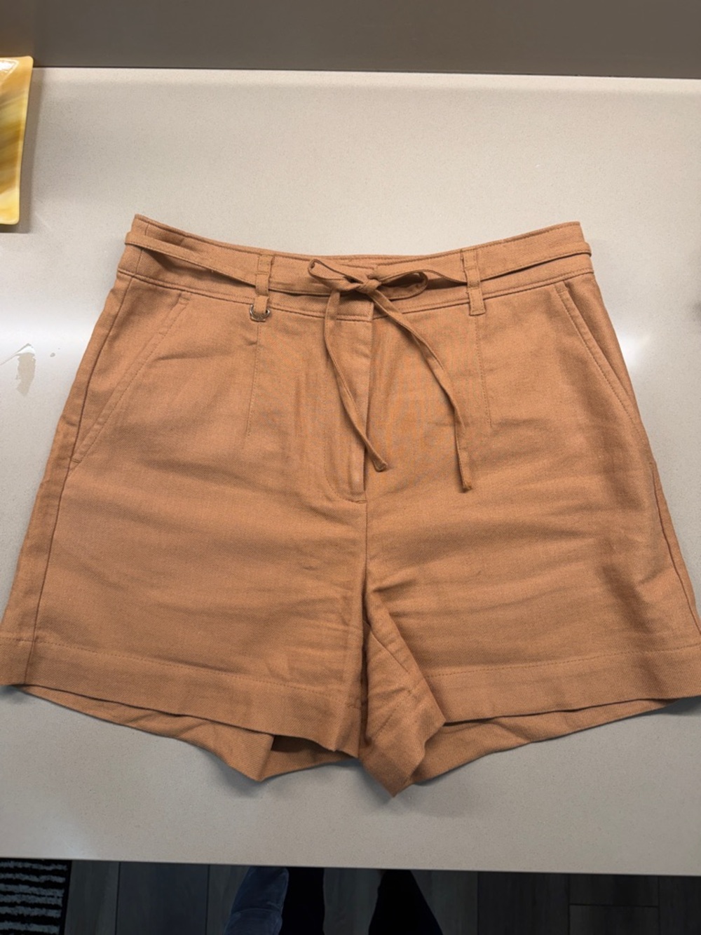 Loft Women’s Tie-Waist Shorts in Camel